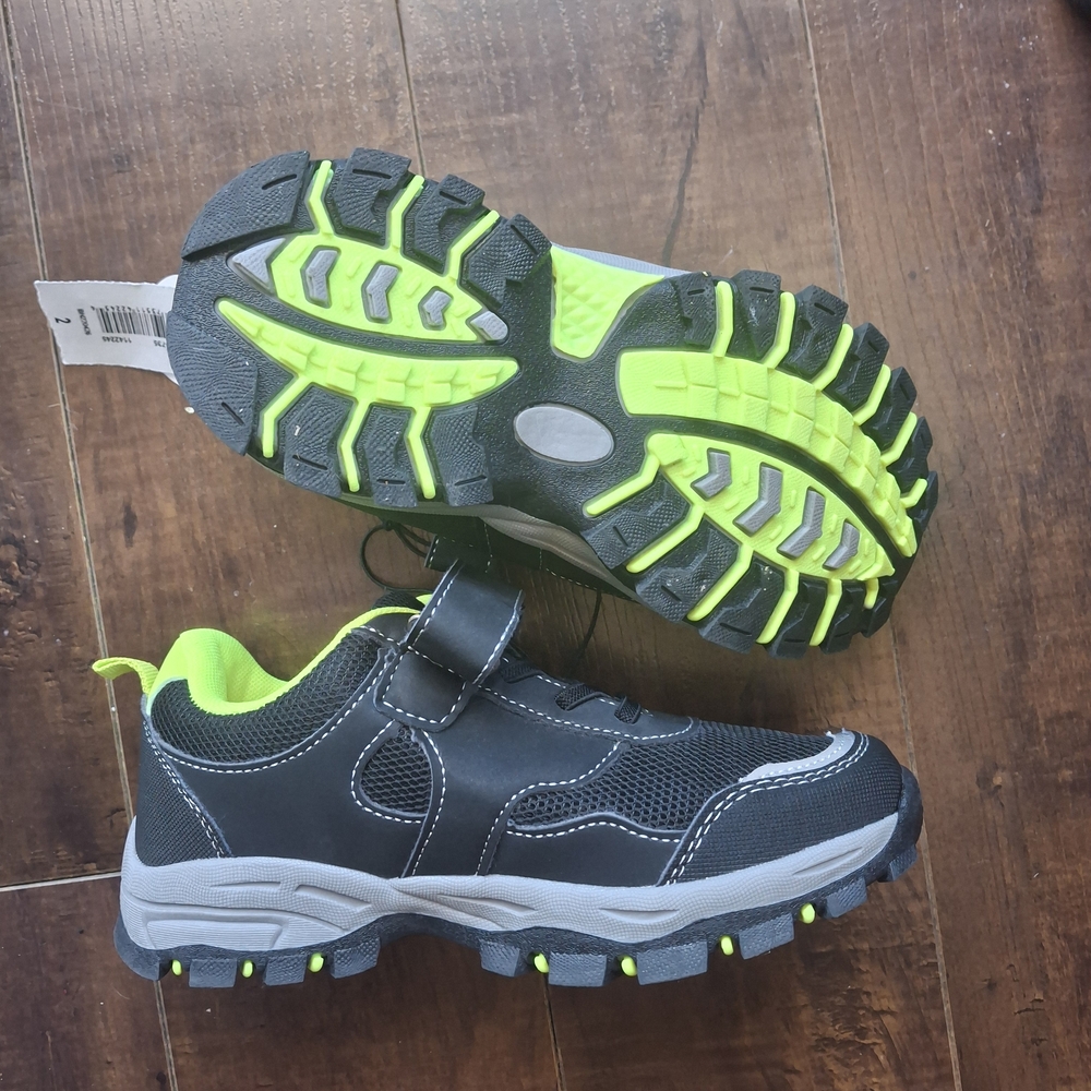 Kids Black and Green Shoes